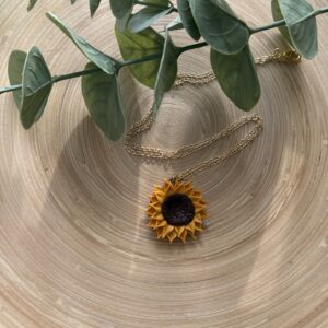 Sunflower pendant Necklace