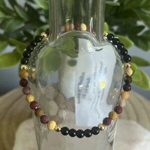 Mookaite and Obsidian bracelet