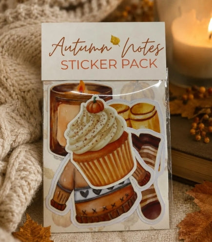 set of 5 die-cut stickers fall/autumn