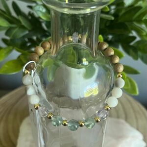 Blue Fluorite, LQ,WA, Silkwood bracelet